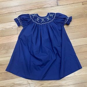 24 Month Rosalind Blue smocked dress w/flowers